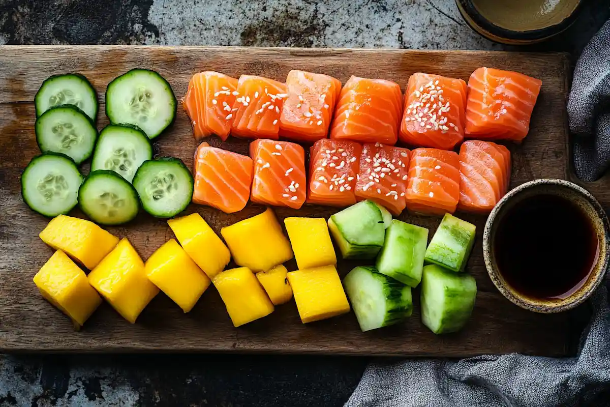ingredients salmon poke- salmon poke recipe