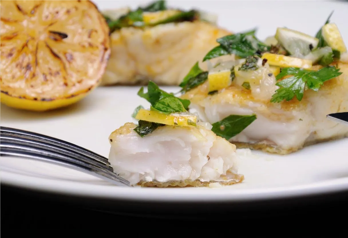 Rockfish Recipes - Slice of baked rockfish perch