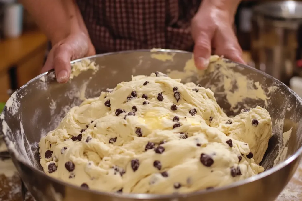 braided chocolate chip brioche step by step- braided chocolate chip brioche recipe