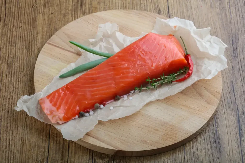 fresh salmon fillet for salmon and mashed potatoes- salmon and mashed potatoes