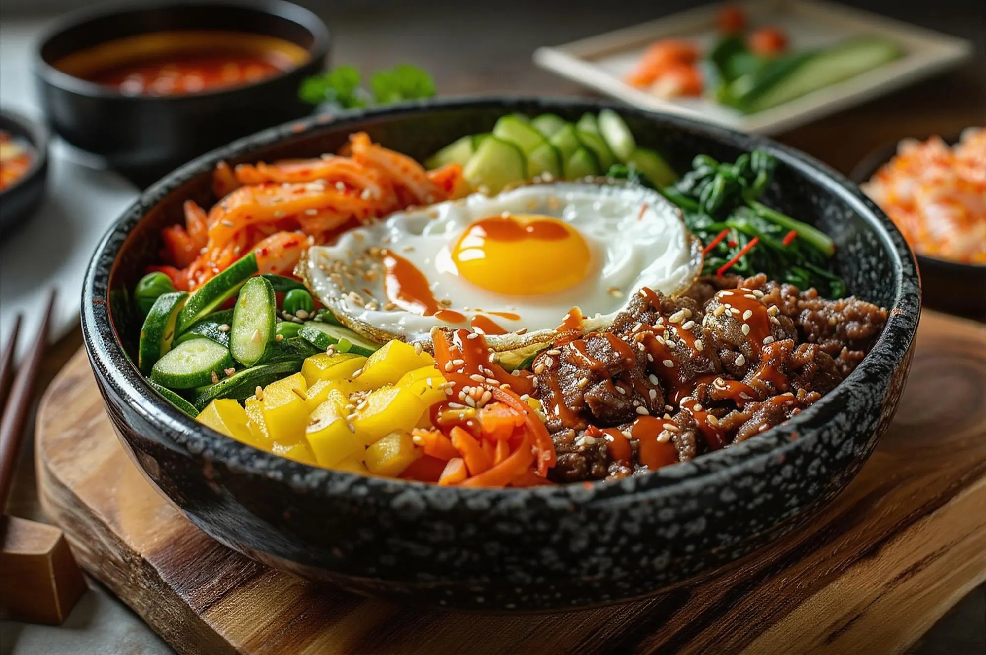 Korean recipes - korean bibimbap bowl