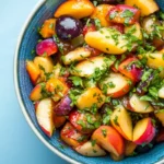 ratatouille fruit version served in a white bowl