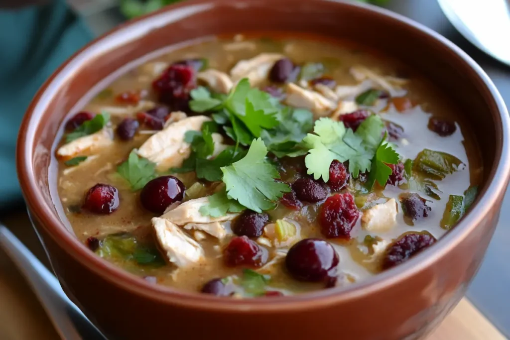 turkey cranberry chili main image- turkey cranberry chili recipe