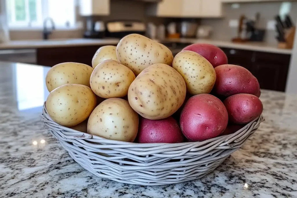 variety of potatoes for salmon and mashed potatoes- salmon and mashed potatoes