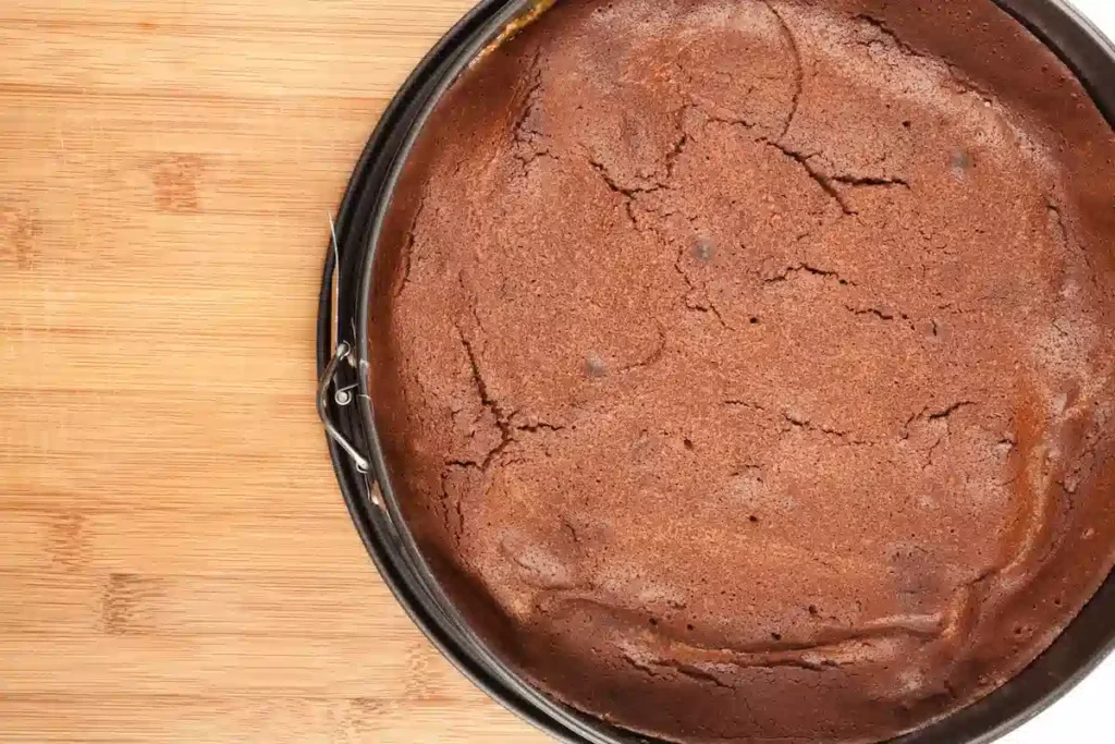 brownie cheesecake in springform pan- Brownie Cheesecake