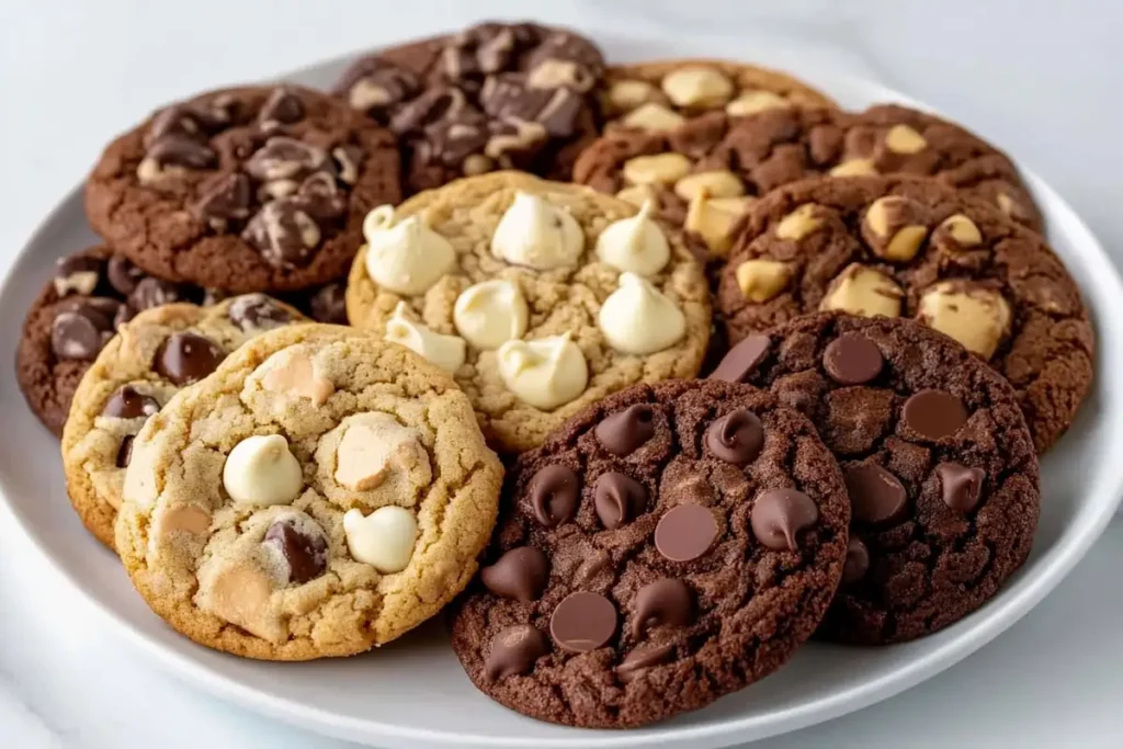 double chunk cookies variety plate- double chunk chocolate cookie