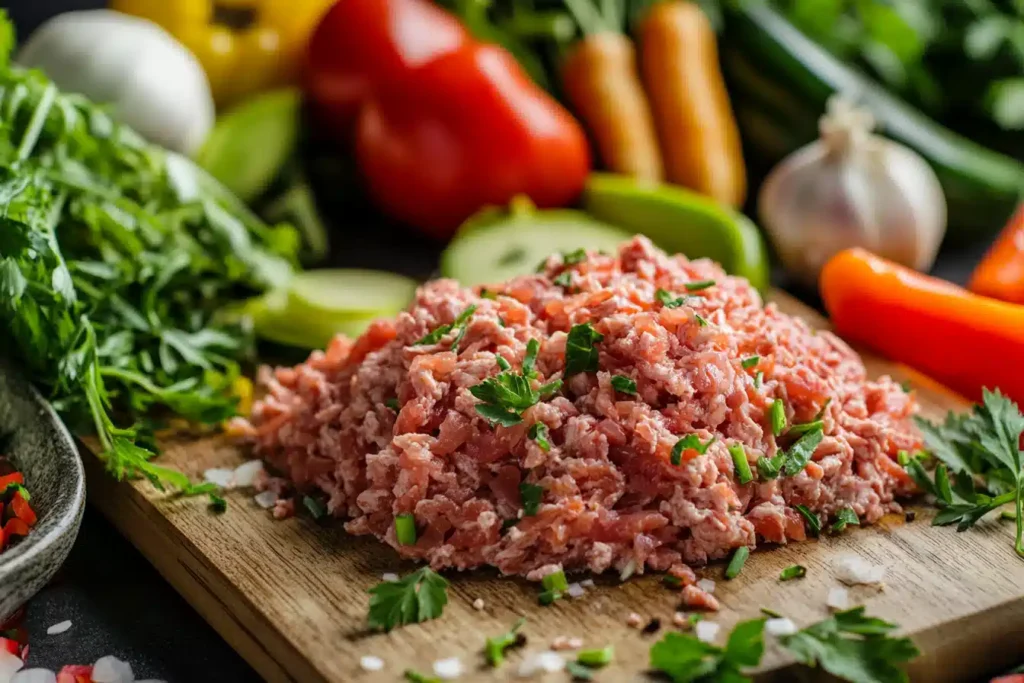 fresh turkey mince recipes with chopped vegetables- turkey mince recipes