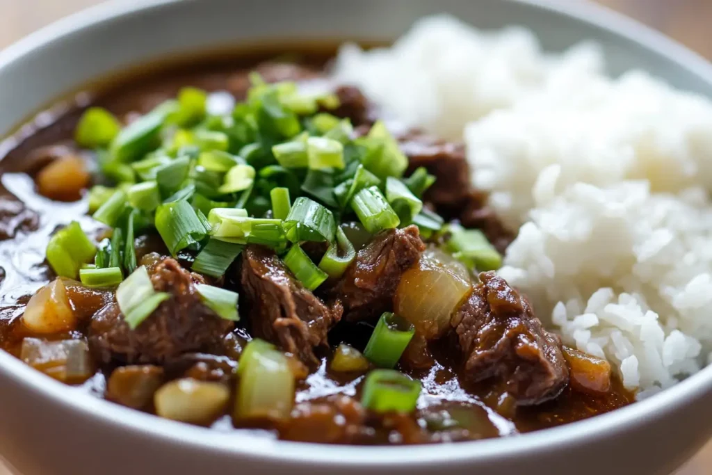 hawaiian beef stew recipe bowl rice- hawaiian beef stew recipe