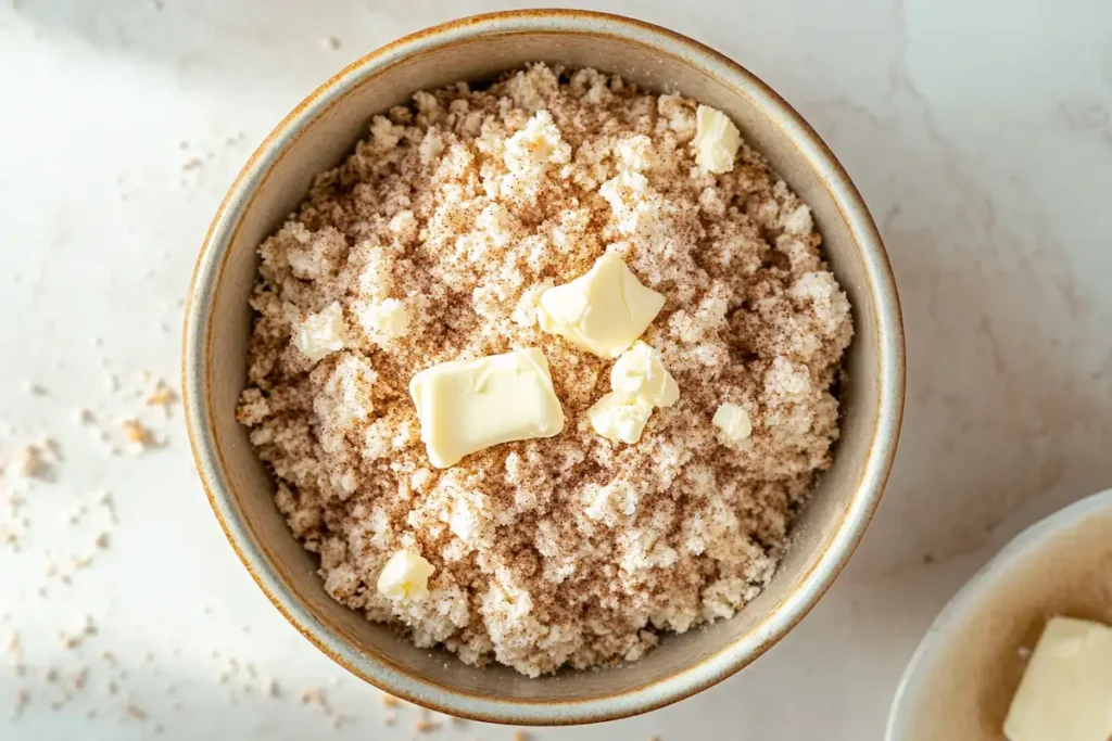 streusel topping for coffee cake muffins- coffee cake muffins