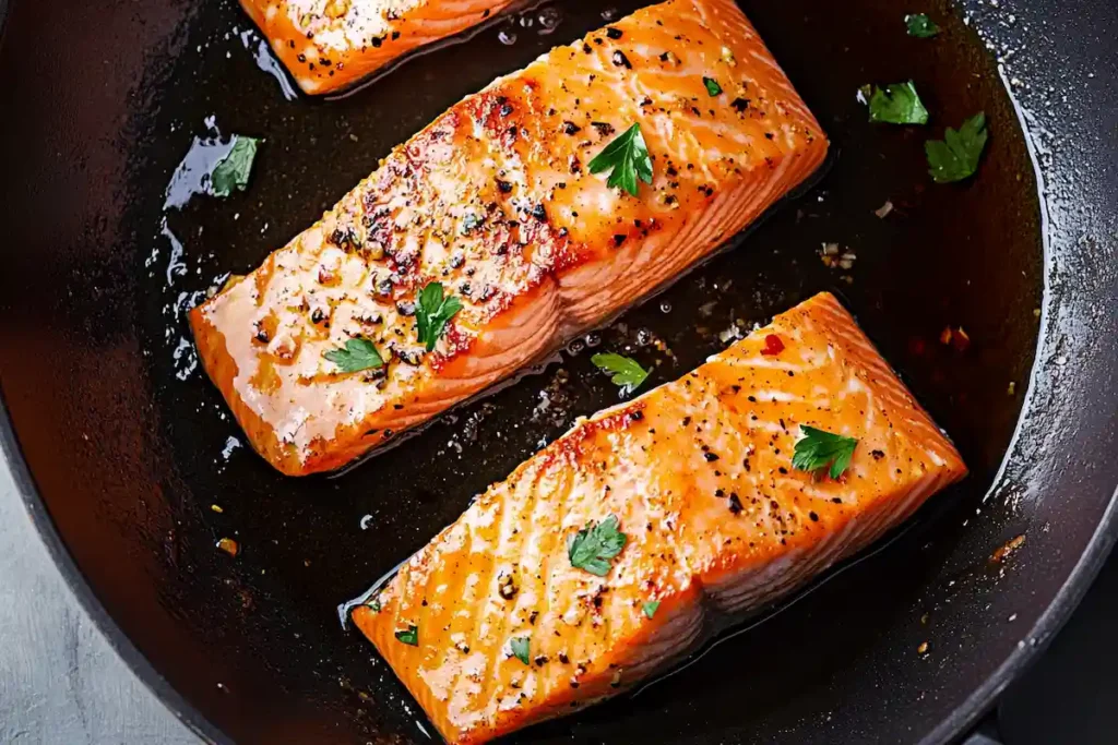 pan searing salmon for breakfast- salmon breakfast recipes