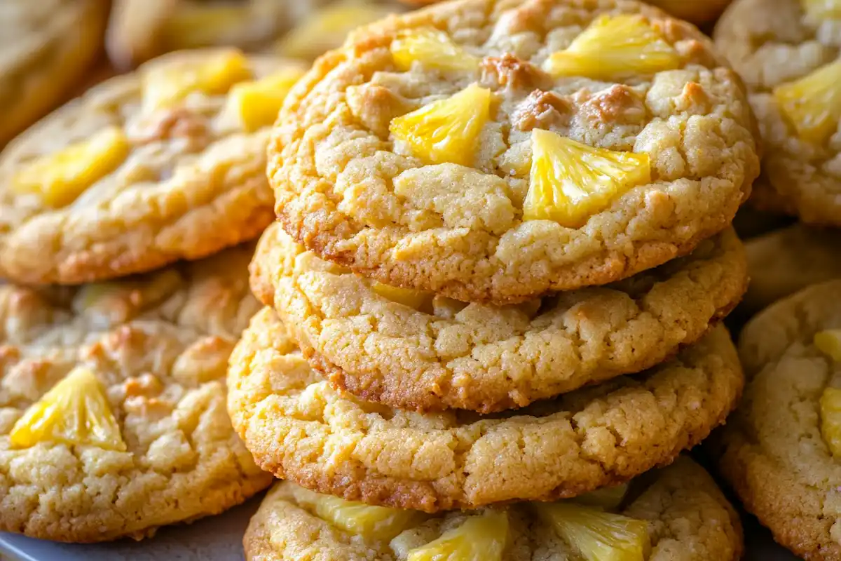 close-up of pineapple cookies recipe