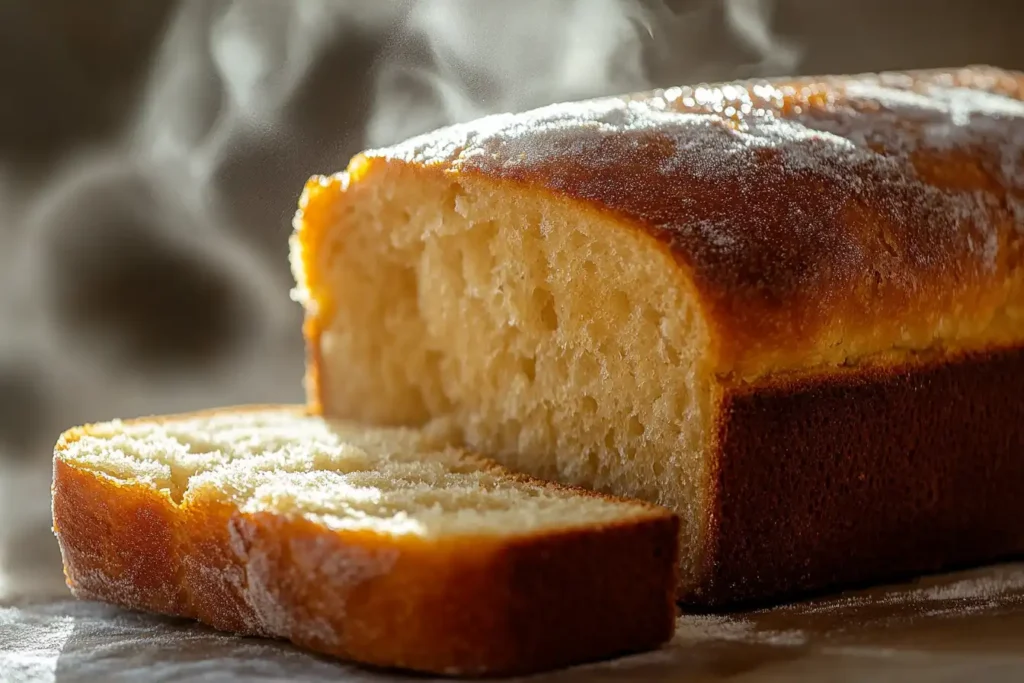 slice of freshly baked honey bread- honey bread recipe