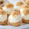 Close-up of finished cheesecake ball recipe