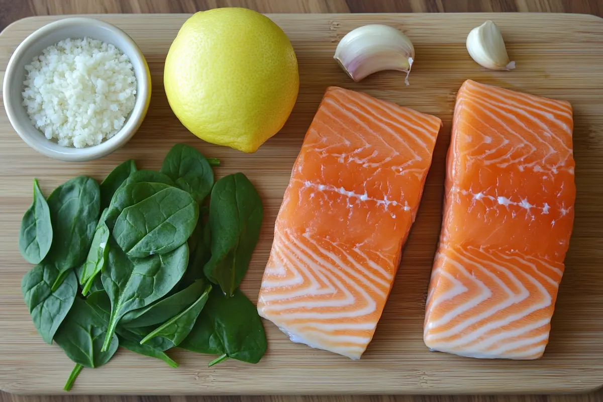 ingredients salmon spinach- salmon spinach recipe
